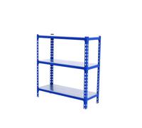 Simon Rack Estanteria Metalica, 1000x1100x500 mm, 3 Baldas de Metal, 200 kg de Punto Flexión, Estanterias Almacenaje, Azul/Galva - Simonclick