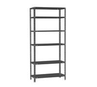 Simon Rack Estantería Metálica 2000x1000x400 mm - Comfort | 6 Alturas, Bandeja Metal, 100 kg de Punto Flexión, Antracita, Pintura anticorrosión, Montaje con tornillo