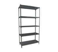 Simon Rack Estanteria Metalica, 2000x1000x500 mm, 5 Alturas, Bandeja Metal, 180 kg de Punto Flexión, Estanteria Almacenaje, Antracita - Simonclick