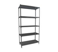 Simon Rack Estanteria Metalica, 2000x1000x500 mm, 5 Alturas, Bandeja Metal, 180 kg de Punto Flexión, Estanteria Almacenaje, Antracita - Simonclick