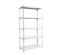 Simon Rack Estanterias Metalicas, 2000x1100x300 mm, 5 Baldas de Metal, 200 kg de Punto Flexión, Estanterias Almacenaje, Blanco - Simonclick