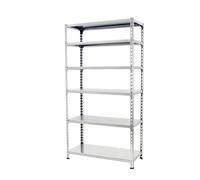 Simon Rack Estantería Metálica 2500x1200x300 mm - Simonclick | 6 Alturas, Bandeja Metal, 200 kg de Punto Flexión, Galvanizado, Pintura anticorrosión, Montaje sistema clic