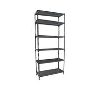 Simon Rack Estanteria Metalica, 2500x800x500 mm, 6 Alturas, Bandeja Metal, 180 kg de Punto Flexión, Estanteria Almacenaje, Antracita - Simonclick
