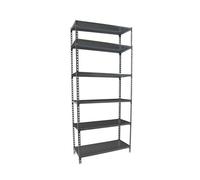 Simon Rack Estanteria Metalica, 2500x800x500 mm, 6 Alturas, Bandeja Metal, 180 kg de Punto Flexión, Estanteria Almacenaje, Antracita - Simonclick