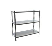 Simon Rack Estanteria Metalica, 900x1000x400 mm, 3 Baldas de Metal, 180 kg de Punto Flexión, Estanterias Almacenaje, Antracita/Galva - Simonclick