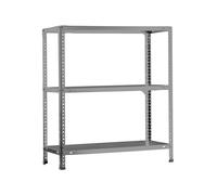 Simon Rack Estanteria Metalica 900x800x500 mm, 3 Alturas, Bandeja Metal, 75 kg de Punto Flexión, Estanteria Almacenaje, Gris - Advantage
