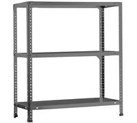 Simon Rack Estanteria Metalica 900x800x500 mm, 3 Alturas, Bandeja Metal, 75 kg de Punto Flexión, Estanteria Almacenaje, Gris - Advantage