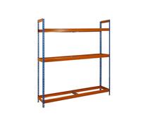 Simon Rack Estantería para Neumáticos, Soporte Neumáticos, 3 Niveles, Alta Capacidad Carga 120 kg, 2000x1800x450 mm, Estantería para 18 neumáticos, Azul/Naranja - Simonauto
