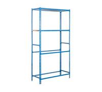 Simon Rack Estantería para Neumáticos, Soporte Neumáticos, 4 Niveles, Alta Capacidad Carga 200 kg, 2000x1000x400 mm, Estantería para 8 neumáticos, Azul/Galva - Simonauto