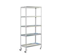 Simonrack Estantería para plantas Simon Rack 1 – 5 niveles, ruedas, 75 kg, galvanizado