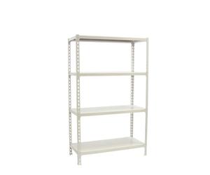 Simon Rack Estanterias Metalicas, 1500x1200x300 mm, 4 Baldas de Metal, 200 kg de Punto Flexión, Estanterias Almacenaje, Blanco - Simonclick