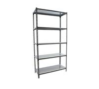 Simon Rack Estanterias Metalicas, 1800x800x300 mm, 5 Baldas de Metal, 180 kg de Punto Flexión, Estanterias Almacenaje, Antracita/Galva - Simonclick
