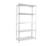SimonRack Estanteria Metalica 5 Baldas Ajustables, 100 kg de Punto Flexión, 1800x800x400 mm, Con Tornillos, Estantería Almacenaje, Blanco - Comfort