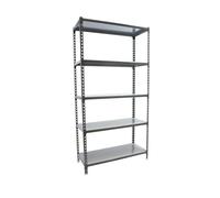 Simon Rack Estanterias Metalicas, 2000x1000x500 mm, 5 Baldas de Metal, 180 kg de Punto Flexión, Estanterias Almacenaje, Antracita/Galva - Simonclick