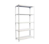 Simon Rack Estanterias Metalicas, 2000x1000x500 mm, 5 Baldas de Metal, 180 kg de Punto Flexión, Estanterias Almacenaje, Blanco - Simonclick