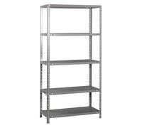 Simon Rack Estanterias Metalicas 2000x1000x500 mm, 5 Baldas Metalica, 100 kg de Punto Flexión, Estanterias Almacenaje, Gris - Comfort