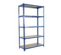 Simon Rack Estanterias Metalicas, 2000x1100x300 mm, 5 Baldas de Metal, 200 kg de Punto Flexión, Estanterias Almacenaje, Azul/Galva - Simonclick