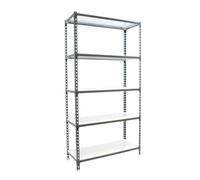 Simon Rack Estanterias Metalicas, 2000x1100x400 mm, 5 Baldas de Metal, 200 kg de Punto Flexión, Estanterias Almacenaje, Antracita/Blanco - Simonclick