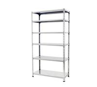Simon Rack Estanterias Metalicas, 2500x1100x400 mm, 6 Baldas de Metal, 200 kg de Punto Flexión, Estanterias Almacenaje, Galvanizado - Simonclick