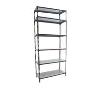 Simon Rack Estanterias Metalicas, 2500x1100x400 mm, 6 Baldas de Metal, 200 kg de Punto Flexión, Estanterias Almacenaje, Antracita/Galva - Simonclick