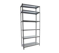 Simon Rack Estanterias Metalicas, 2500x800x500 mm, 6 Baldas de Metal, 180 kg de Punto Flexión, Estanterias Almacenaje, Antracita/Galva - Simonclick