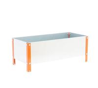 Simon Rack Huerto Urbano Metálico, Agujeros Drenaje, Capacidad 100 L, 410x900x400 mm, Huerto Terraza Exterior, Naranja/Galva -Simon Garden