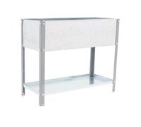 Simon Rack Huerto Urbano Metálico, Agujeros Drenaje, Capacidad 100 L, 850x900x400 mm, Huerto Terraza Exterior, Gris/Galva -Simon Garden