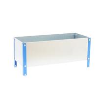 Simon Rack Huerto Urbano Metálico, Agujeros Drenaje, Capacidad 200 L, 410x1200x600 mm, Huerto Terraza Exterior, Azul/Galva -Simon Garden