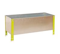 Simon Rack Huerto Urbano Metálico, Agujeros Drenaje, Capacidad 200 L, 410x1200x600 mm, Huerto Terraza Exterior, Verde/Galva -Simon Garden