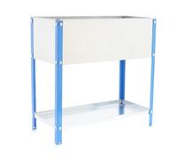 Simon Rack Huerto Urbano Metálico, Agujeros Drenaje, Capacidad 200 L, 850x1200x600 mm, Huerto Terraza Exterior, Azul/Galva -Simon Garden