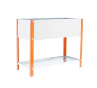 Simon Rack Huerto Urbano Metálico, Agujeros Drenaje, Capacidad 200 L, 850x1200x600 mm, Huerto Terraza Exterior, Naranja/Galva -Simon Garden