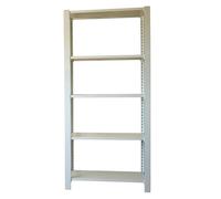 Simon Rack Librería Estanteria Oficina, 2100x900x400 mm, 5 Alturas, Estilo Industrial, Metálicas, Blanco - Officlick
