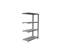 Simon Rack Librería Estanteria Oficina Auxiliar, 1500x900x300 mm, 4 Alturas, Estilo Industrial, Metálicas, Antracita/Galva - Officlick