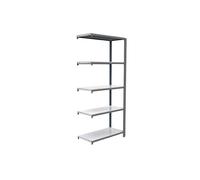 Simon Rack Librería Estanteria Oficina Auxiliar, 2100x900x300 mm, 5 Alturas, Estilo Industrial, Metálicas, Gris/Blanco - Officlick