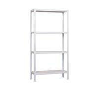 Simonrack Estantería Librería Salón 1600x800x300 mm 4 alturas, metálica Estilo industrial Blanco