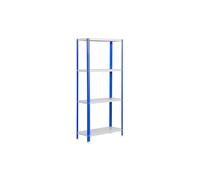 Simon Rack Librería Estanteria Salon, 1600x800x400 mm, 4 Alturas, Estilo Industrial, Metálica, Azul/Blanco - Simon Home