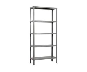 Simon Rack Librería Estanteria Salon, 1800x1000x300 mm, 5 Alturas, Estilo Industrial, Metálica, Gris - Simon Home