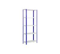 Estanteria metálica galvanizada para almacenaje Simonhome Simonrack Plus Home Classic de 5 baldas de madera 100 x 40 x 180 cm de color azul / blanco