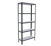 Simon Rack Librería Estanteria Salon, 1800x800x300 mm, 5 Alturas, Bandeja Madera, Estilo Industrial, Metálica, Antracita/Blanco - Simon Home