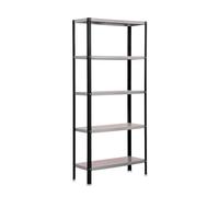 Simon Rack Librería Estanteria Salon, 1800x800x300 mm, 5 Alturas, Estilo Industrial, Metálica, Antracita/Galva - Simon Home
