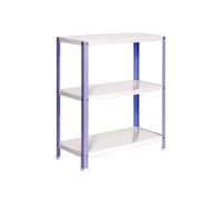 Simon Rack Librería Estanteria Salon, 900x800x300 mm, 3 Alturas, Estilo Industrial, Metálica, Violeta/Blanco - Simon Home