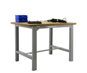 Simon Rack Mesa de Trabajo Taller 1200x750 mm - BT6 | Tablero MDF 35 mm, Pintura anticorrosión, Capacidad Carga 600 kg, Gris