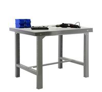 Simon Rack Banco de Trabajo Taller, Capacidad Carga 600 kg, 830x1800x730 mm, Mesa de Trabajo, Gris - BT6