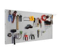 Simon Rack Organizador Herramientas Pared, Incluye 22 Ganchos y 3 Soportes, 1500x600 mm, Galvanizado - Simonwork