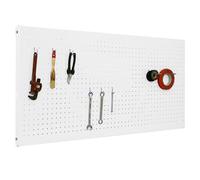 Simon Rack Panel Herramientas Pared, Organizador Herramientas, Incluye 8 Ganchos, 1500x400 mm, Blanco - Simonwork