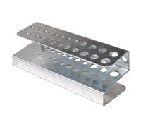 SimonRack Organizador Herramientas Pared, Soporte para 26 Brocas, 145 x 50 x 52 mm, Color galvanizado