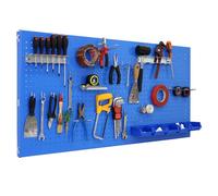 Simonrack Panel organizador de herramientas 1500x600 mm, 22 ganchos y 8 soportes, azul