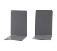 Simon Rack Sujetalibros, Sujeta Libros Estanteria Metálicos, 160x120x120, 2 Unidades, Soporte Libros, Gris