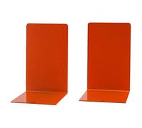 Simon Rack Sujetalibros, Sujeta Libros Estanteria Metálicos, 160x120x120, 2 Unidades, Soporte Libros, Naranja
