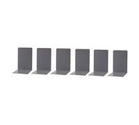 Simon Rack Sujetalibros, Sujeta Libros Estanteria Metálicos, 160x120x120, 6 Unidades, Soporte Libros, Gris